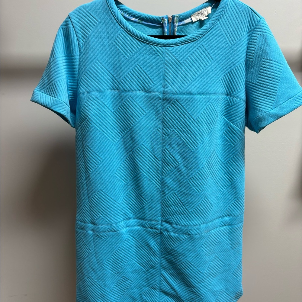 Umgee Turquoise Geometric Dress